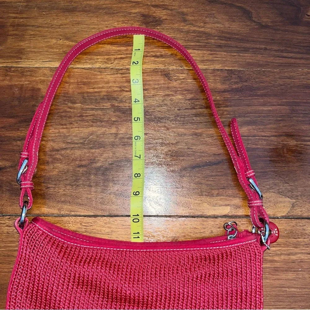 SAK Original Crochet Handbag Shoulder Bag Red